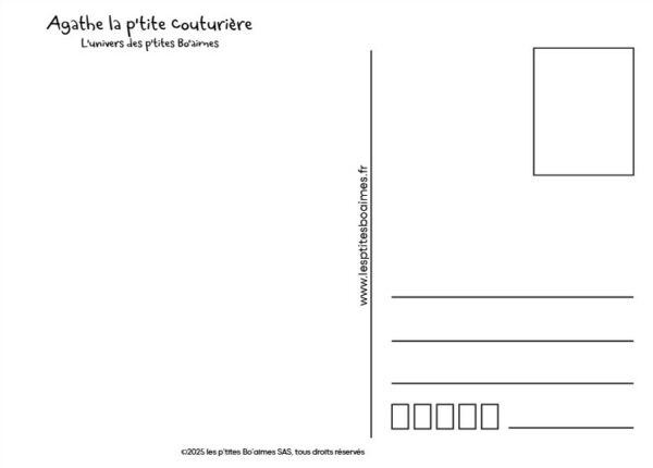 Carte postale - Agathe la p'tite couturière – Image 2