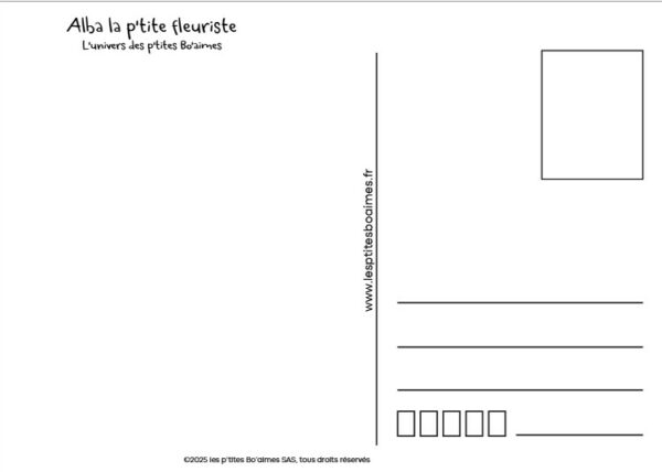 Carte postale - Alba la p'tite fleuriste – Image 2