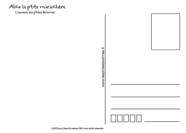 Carte postale - Alice la p'tite maraichère – Image 2