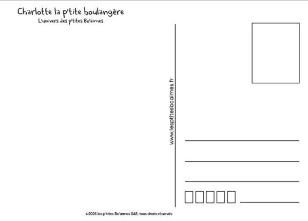 Carte postale - Charlotte la p'tite boulangère – Image 2