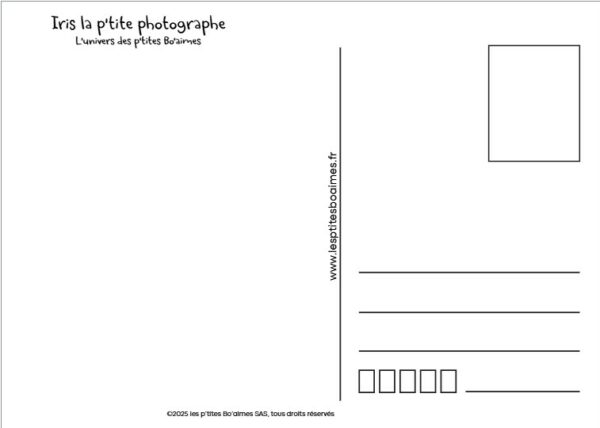 Carte postale - Iris la p'tite photographe – Image 2