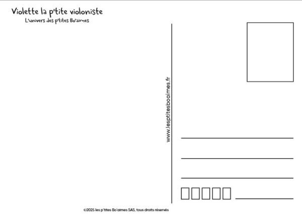 Carte postale - Violette la p'tite violoniste – Image 2